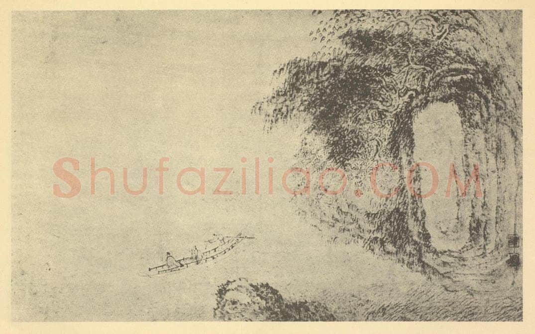 明 钱旭《山水图（六）》国画作品