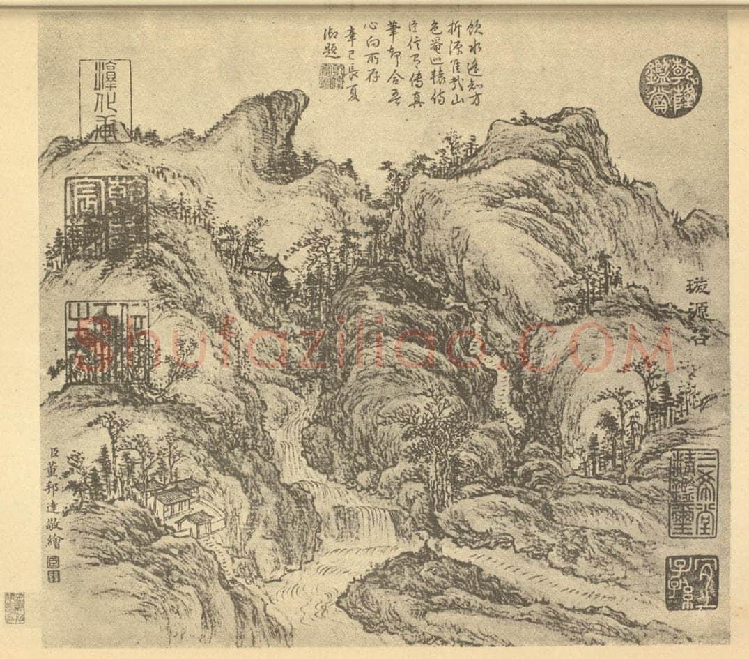 清 董邦达《山水图（十）》国画作品