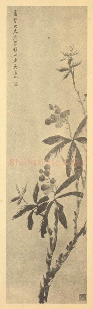 清 吴熙载《枇杷》国画作品