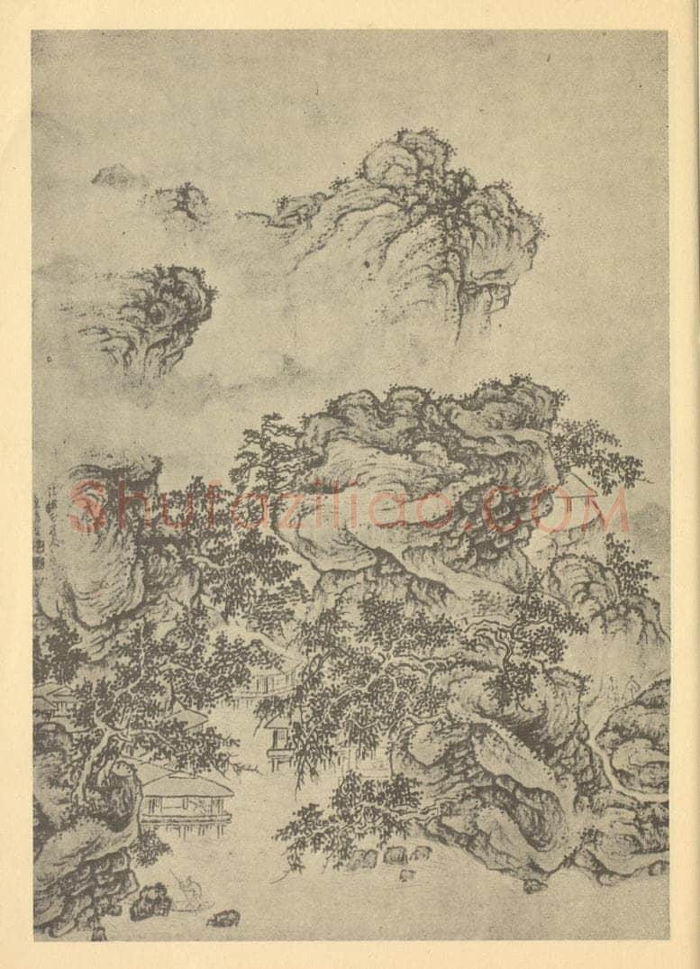 清 吴定《山水图（四）》国画作品