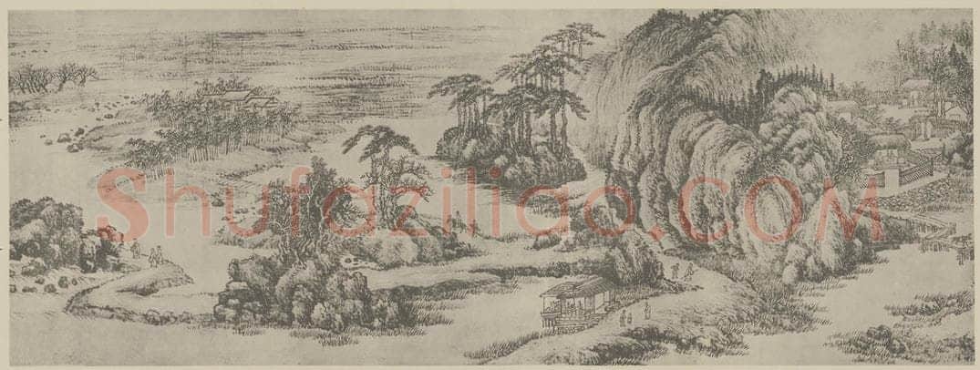 清 王翚《溪山无尽图卷（三）》国画作品