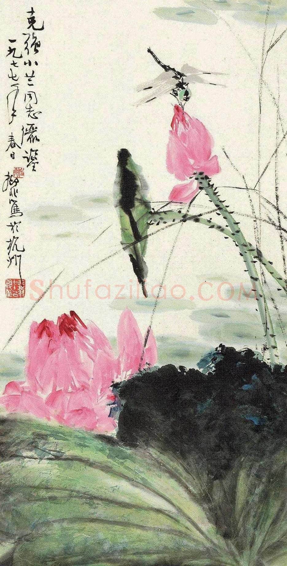 陆抑非荷花作品欣赏 | 书画文摘