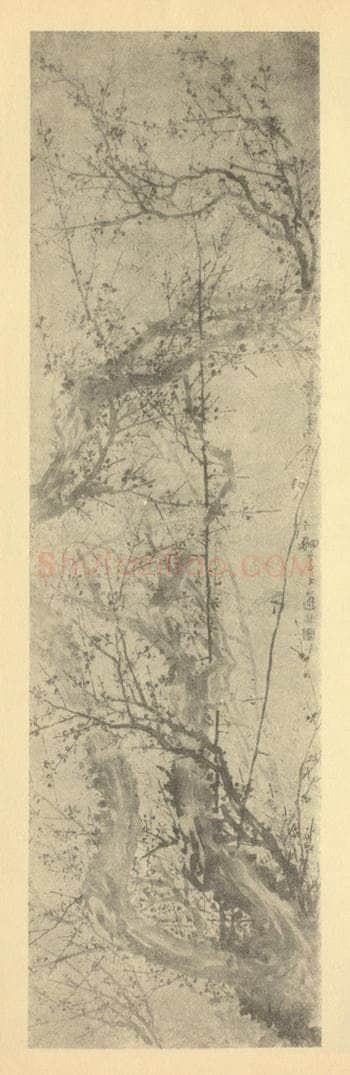 清 万上遴《梅花》国画作品