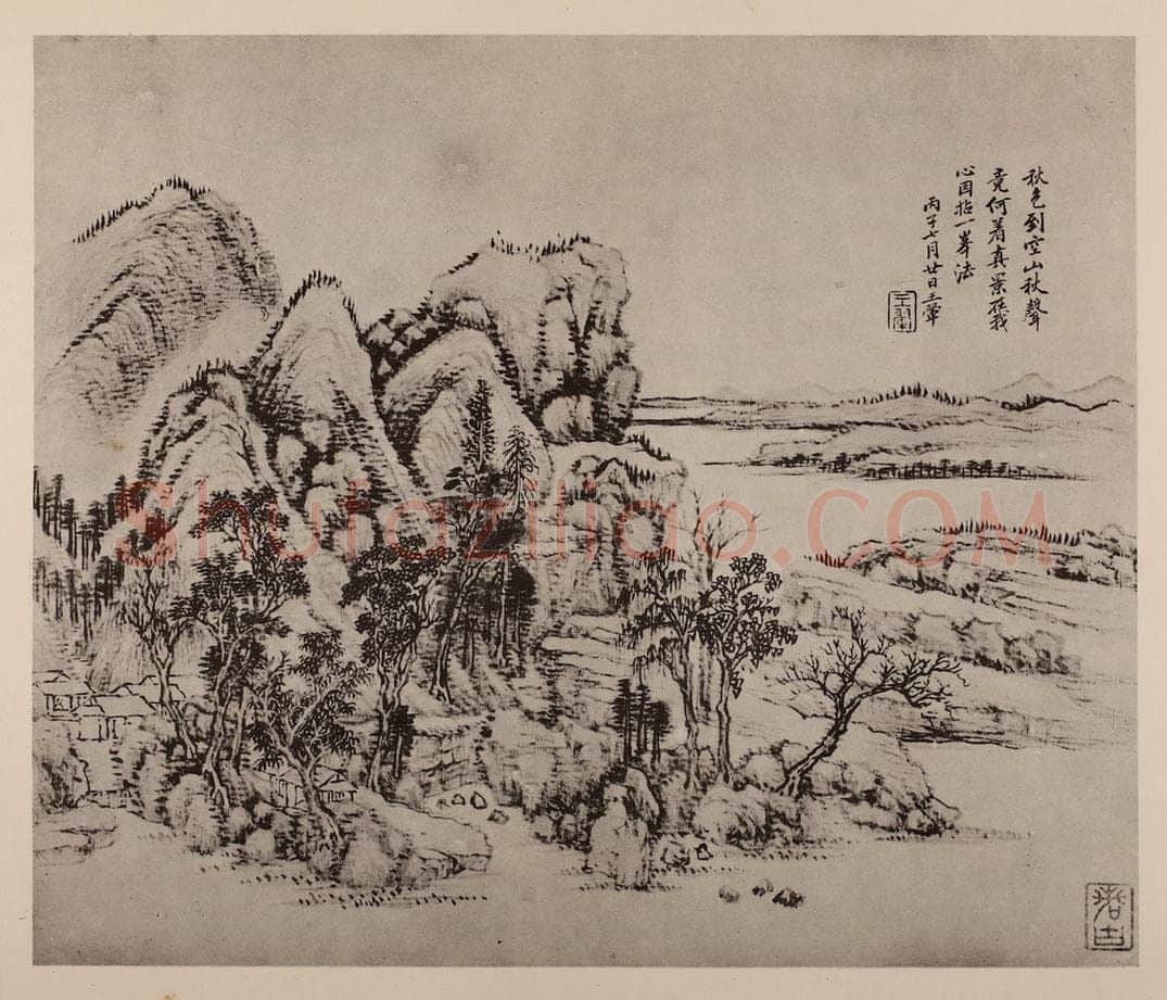 清 王翚《山水册(六)》国画作品