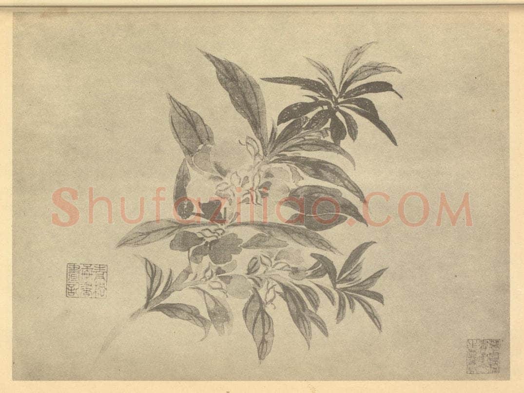 清 蒋溥《凤仙花》国画作品