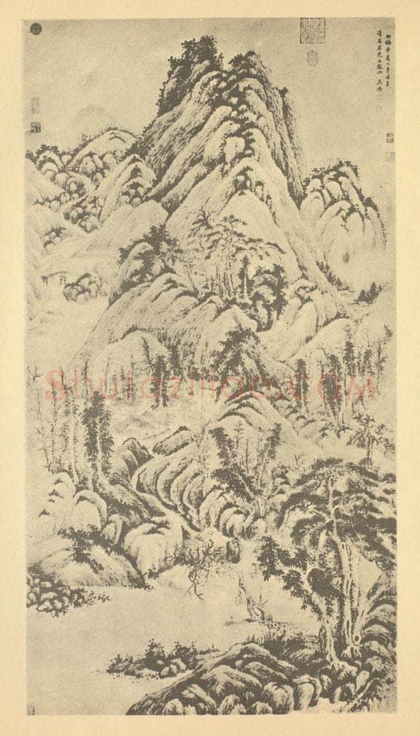 清 吴历《山水轴(六)》国画作品