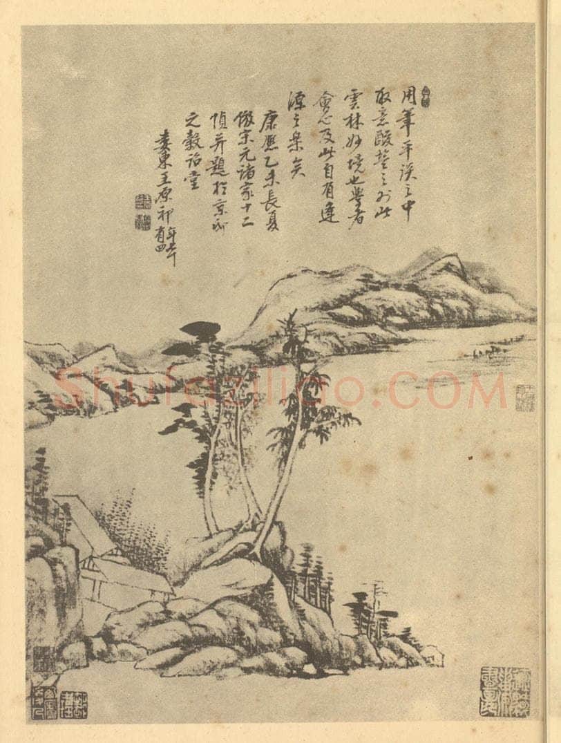 清 王原祁《山水图(三十三)》国画作品
