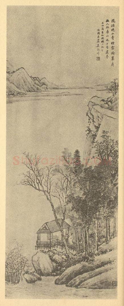 清 吴谷祥《山水轴（七）》国画作品