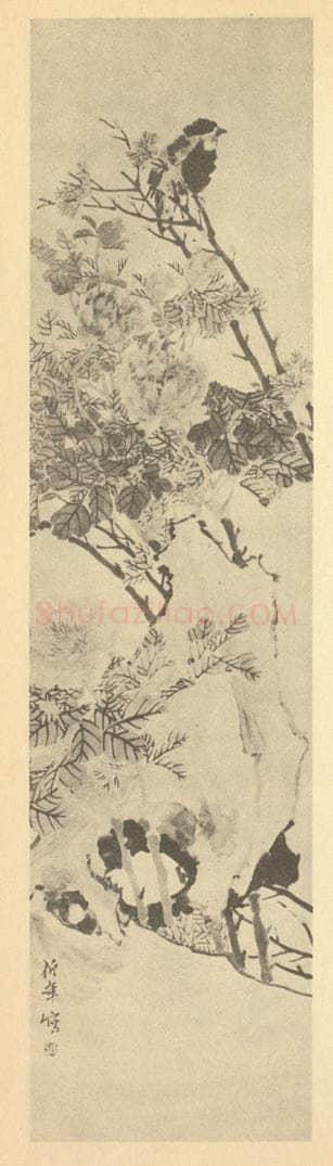 清 任颐《花鸟图》国画作品