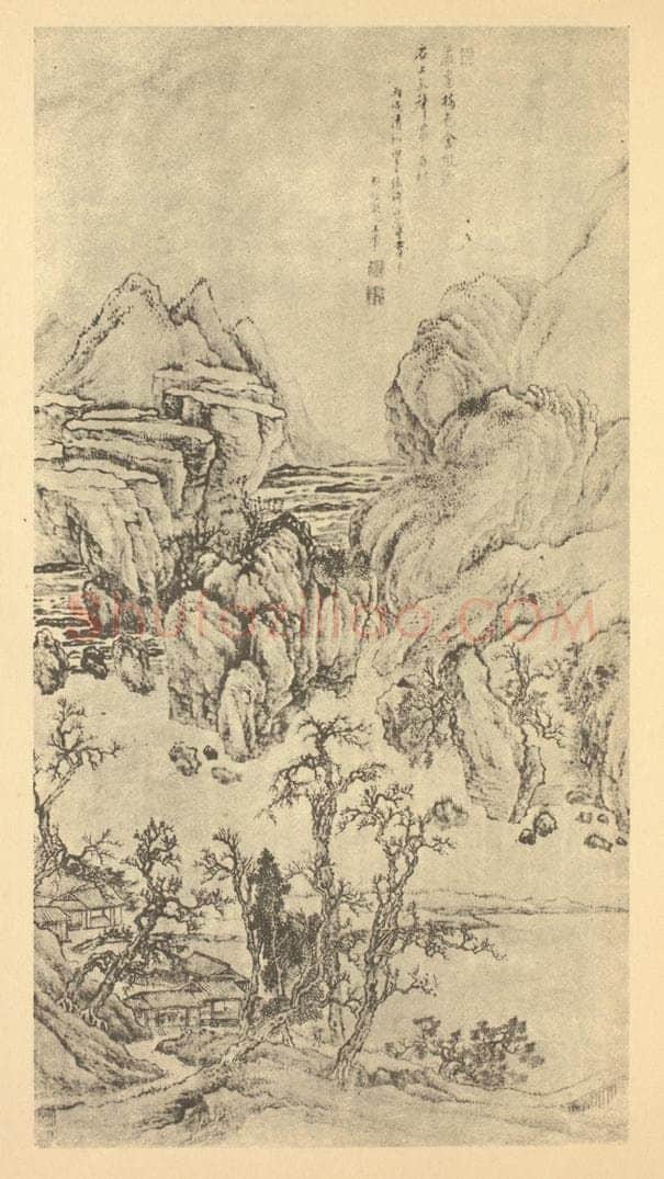清 王翚《仿许道宁山水》国画作品
