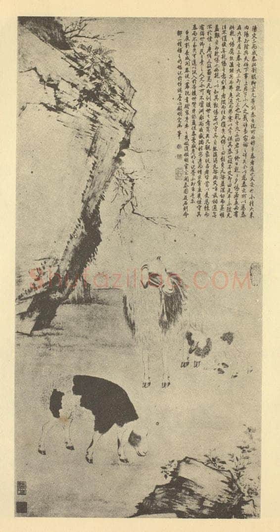 清 爱新觉罗·弘历《开泰图》国画作品