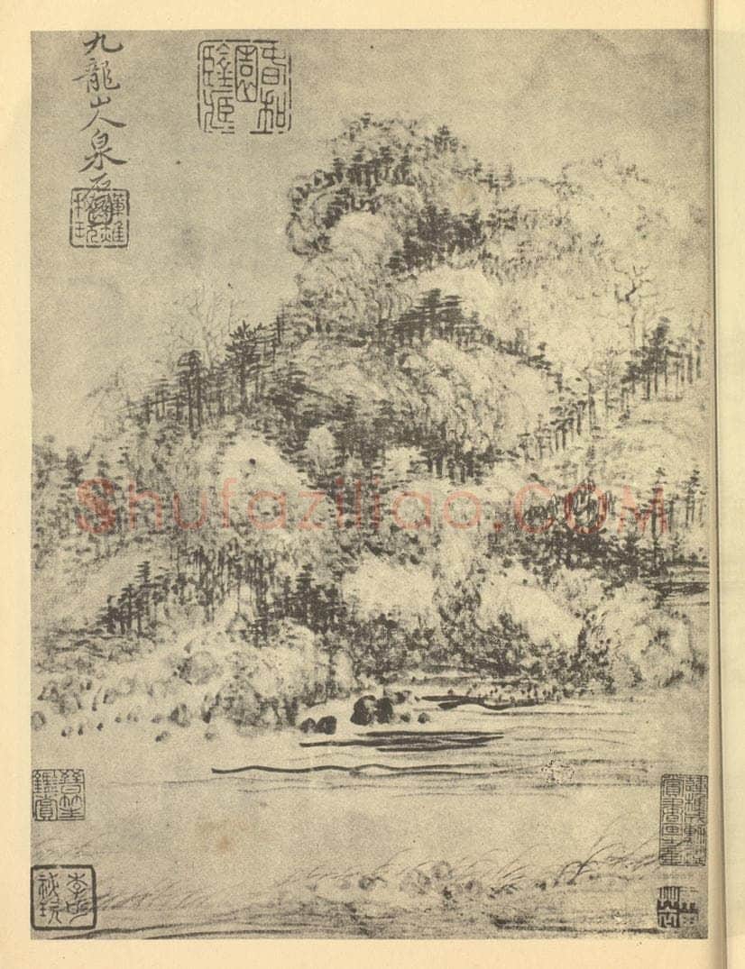 清 恽寿平《山水图》国画作品