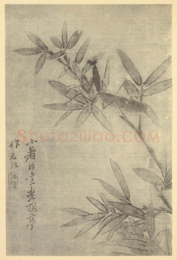 清 马元驭《蟷螂图》国画作品
