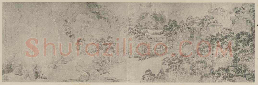 清 华岩《山水卷(二)》国画作品