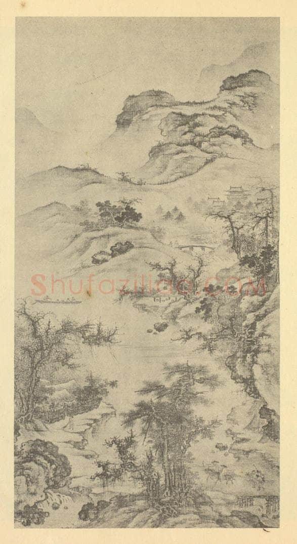 宋 郭熙《山水轴(二)》国画作品