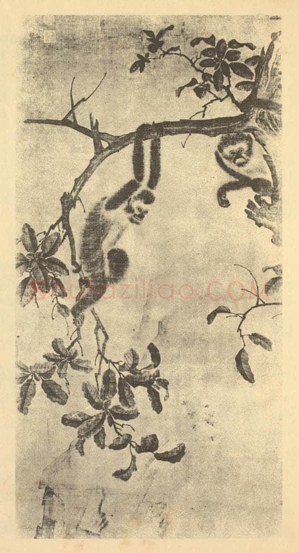 元 颜辉《封矦图》国画作品