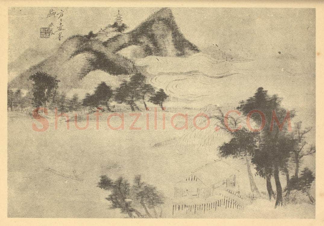 清 钱杜《山水图（四）》国画作品