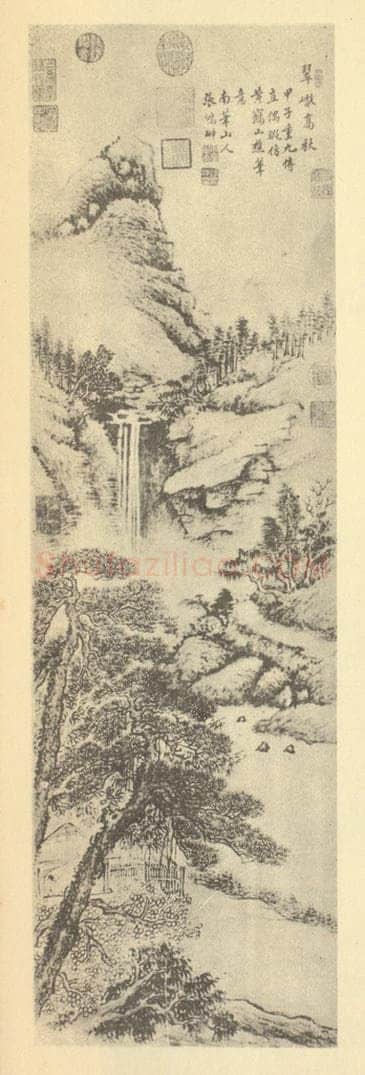 清 张鹏翀《山水轴（二）》国画作品