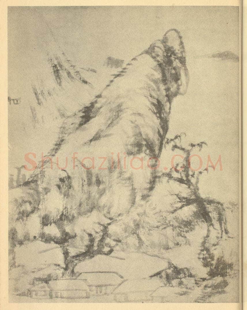 清 朱耷《山水图（十一）》国画作品