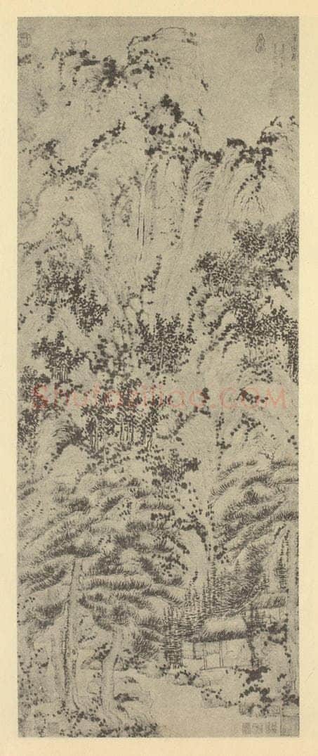 元 王蒙《山水轴（二）》国画作品