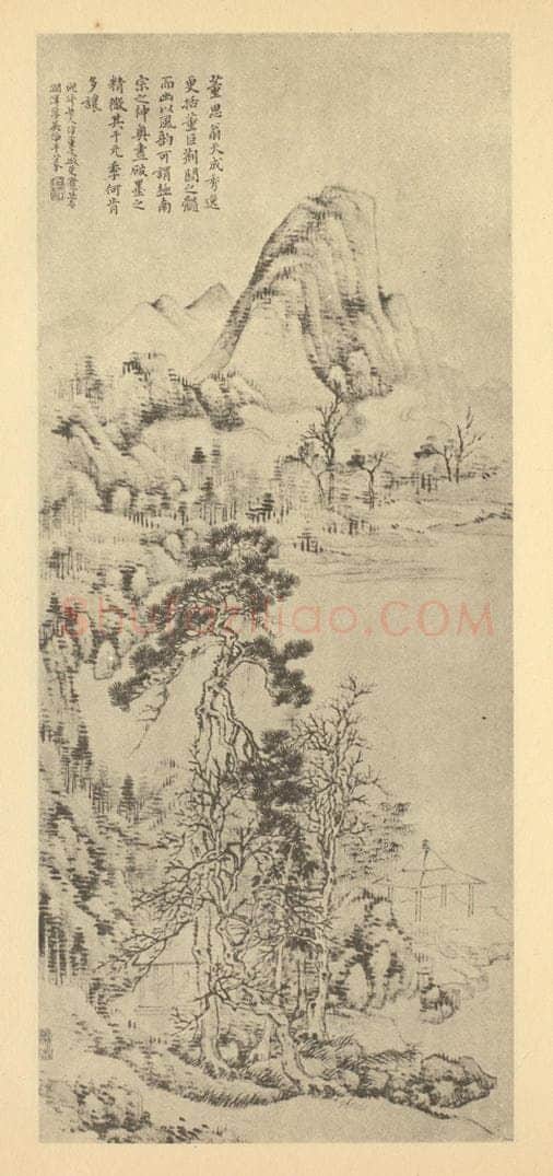 清 吴滔《山水轴（三）》国画作品