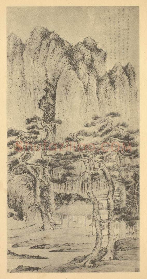 明 程嘉燧《山水轴（三）》国画作品