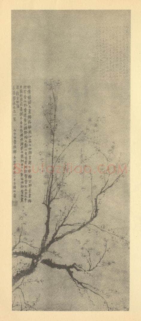 清 金农《梅花》国画作品