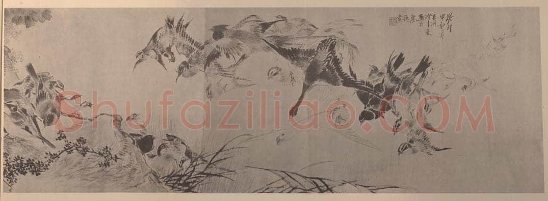 清 沙馥《百鸟图卷（一）》国画作品