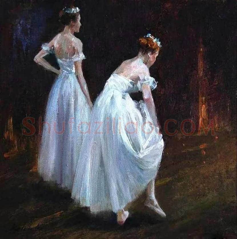 凯文·雷画中的舞女，体现一种静谧的美！ | 书画文摘