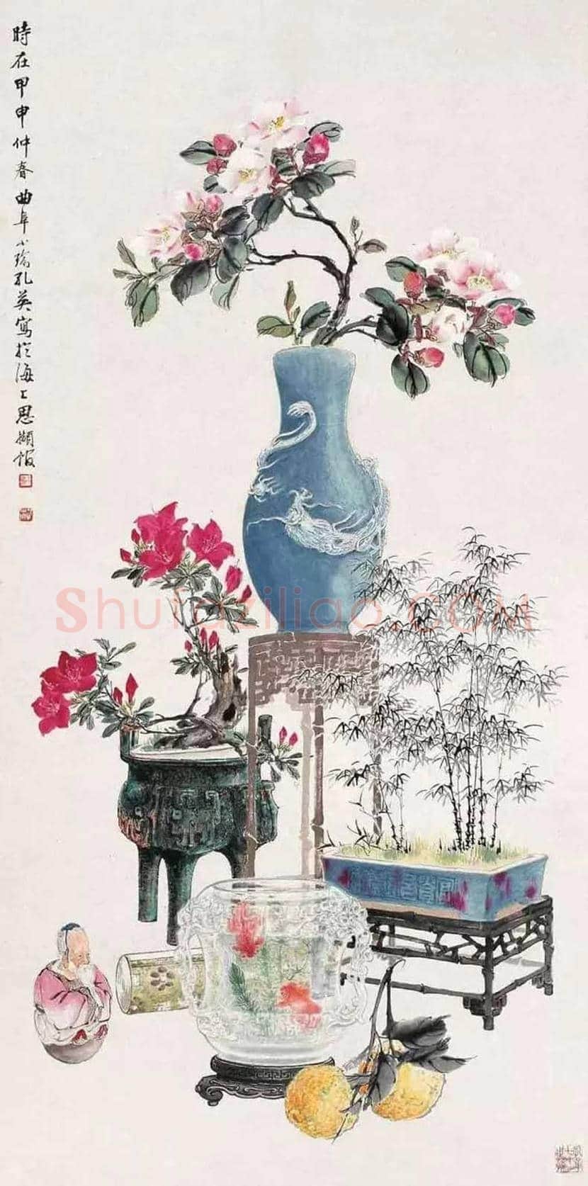 孔小瑜博古画欣赏 | 书画百科