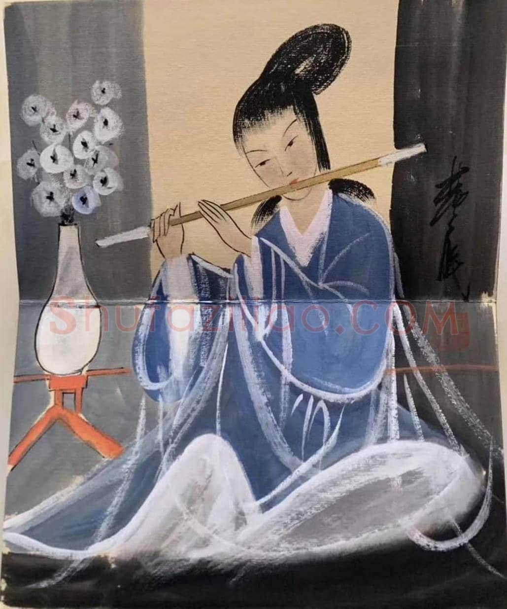 林风眠册页《八美图》，仕女画集大成之作 | 国画欣赏