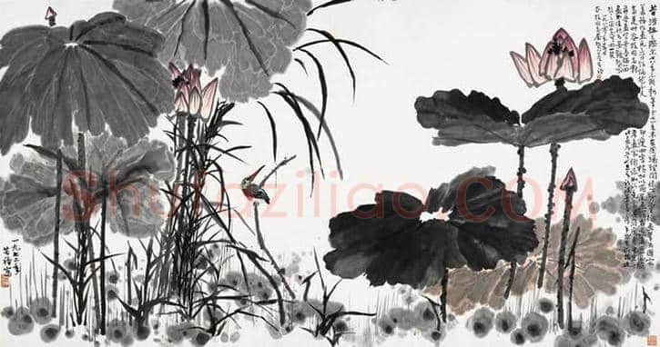 李苦禅荷花作品欣赏【高清大图】 | 书画百科