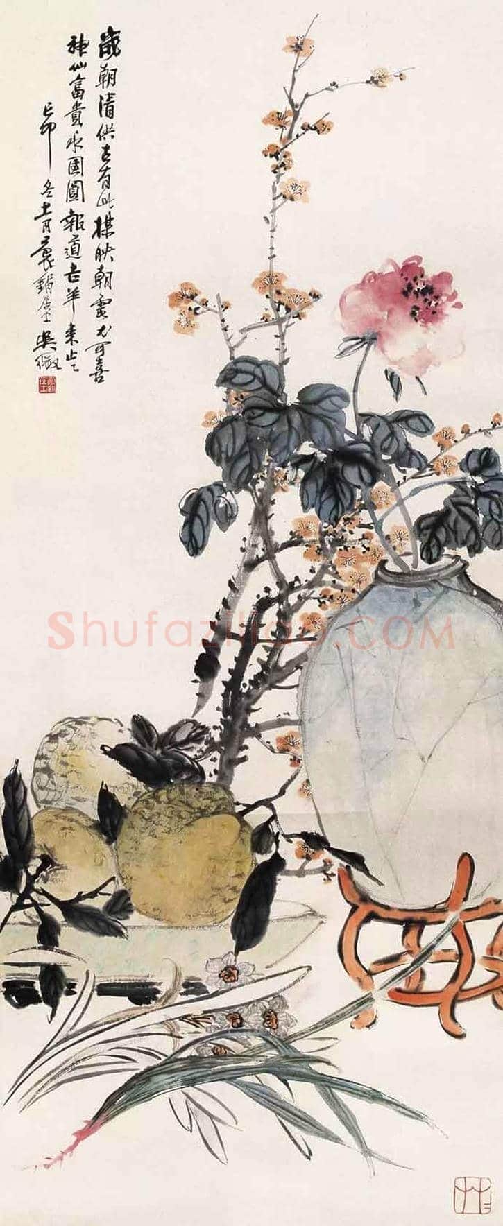 史上最全《岁朝清供图》:潘天寿、张大千、梅兰芳等 | 书画学堂