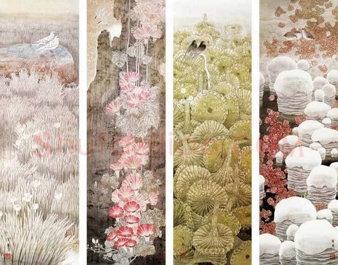 王雪涛等《花鸟四条屏》作品欣赏 | 书画资料