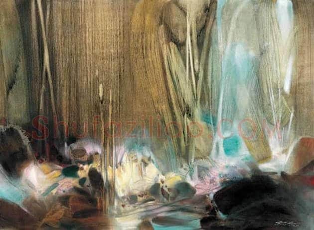 朱德群(1951-2004期间)作品欣赏 | 书画百科