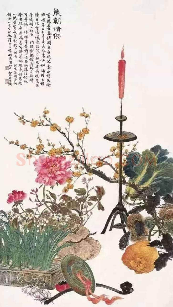 史上最全《岁朝清供图》:潘天寿、张大千、梅兰芳等 | 书画学堂