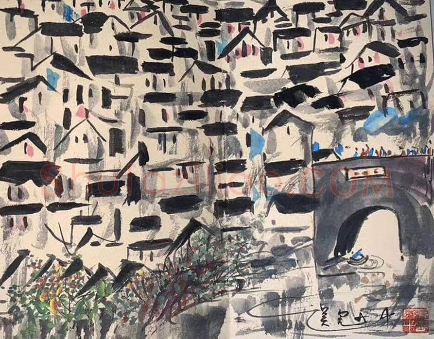 吴冠中精品《春景册页》,至尊罕见! | 国画作品
