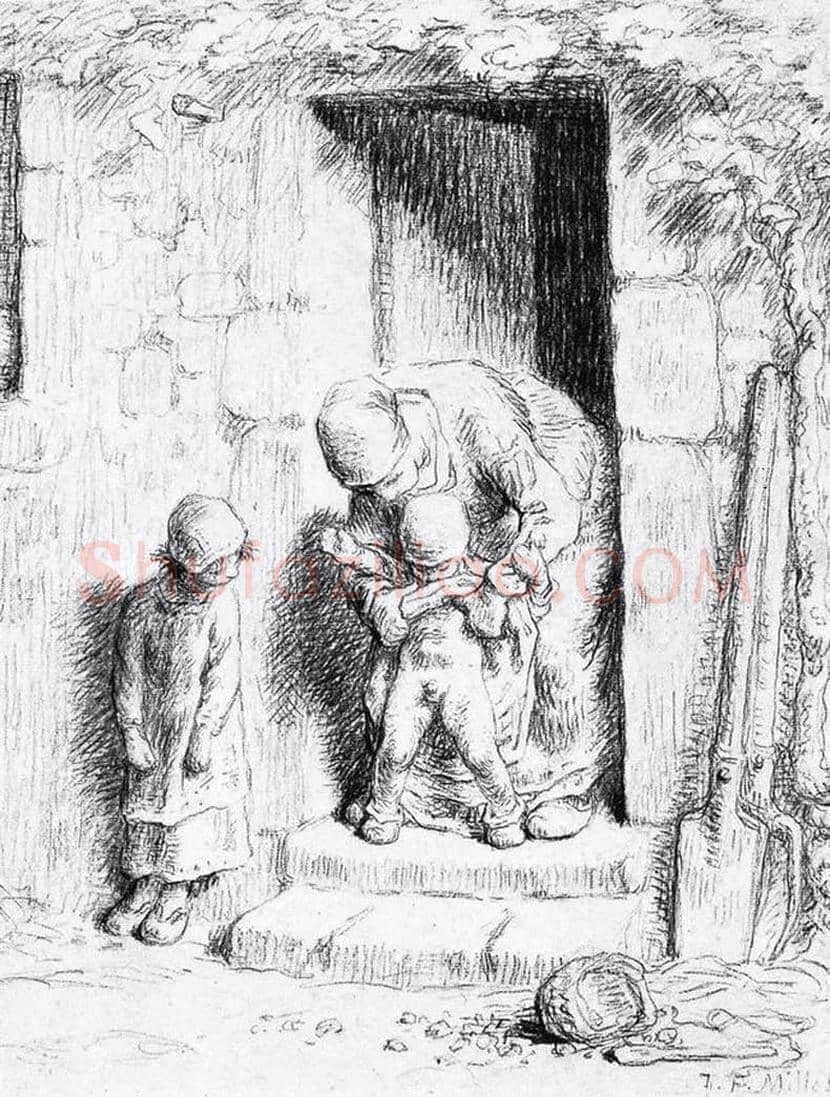 米勒素描作品欣赏 | 书画科普