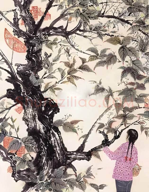 石鲁《采桑图》赏析 | 书画知识