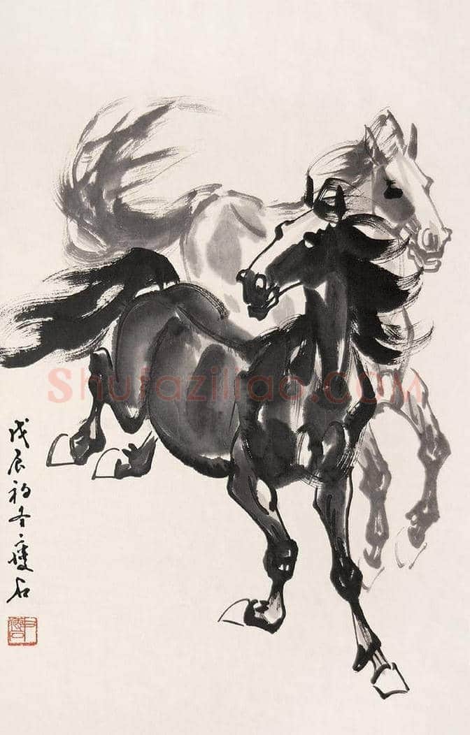 尹瘦石画马作品欣赏 | 书画资料