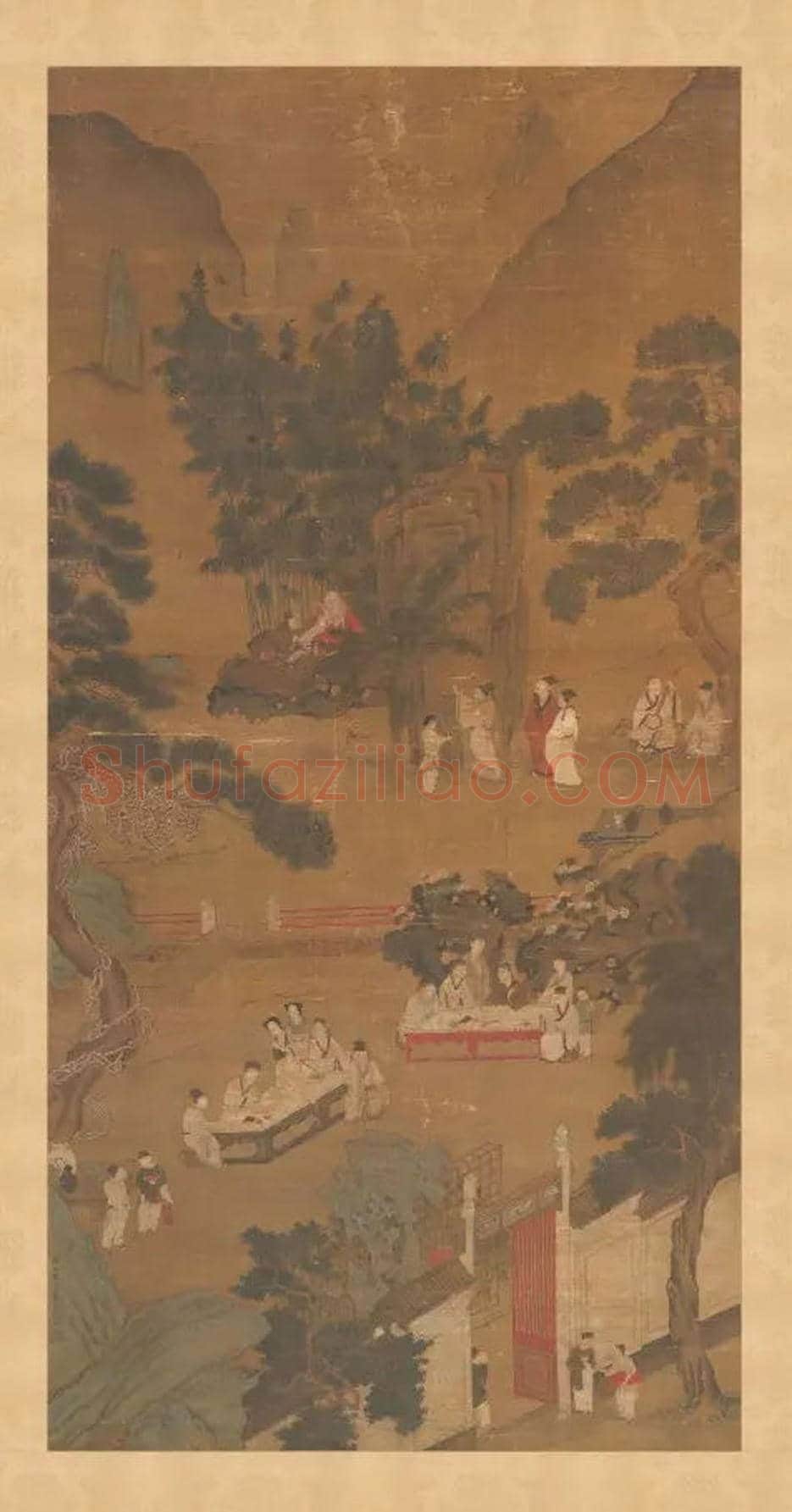 仇英作品《雅园聚会图》欣赏 | 书画资料