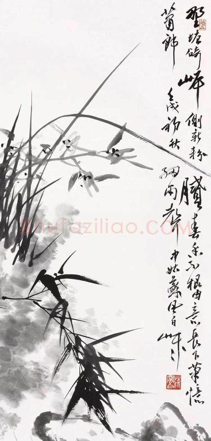 蒋风白兰竹作品欣赏 | 书画讲解