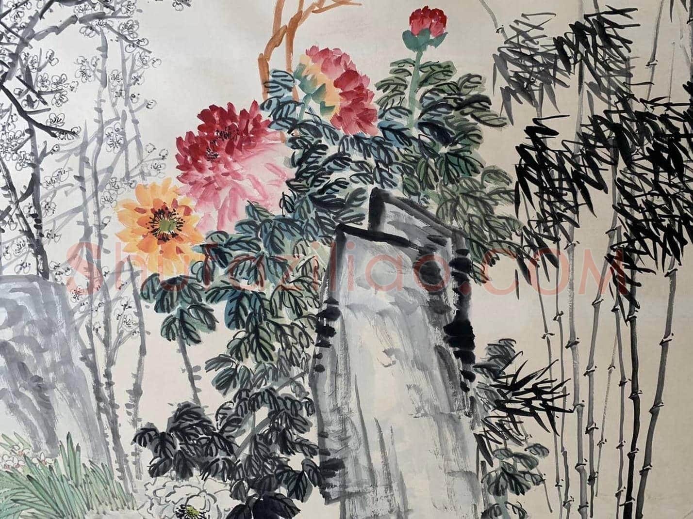 吴昌硕丈六巨制花鸟画,首度面世 | 国画图片