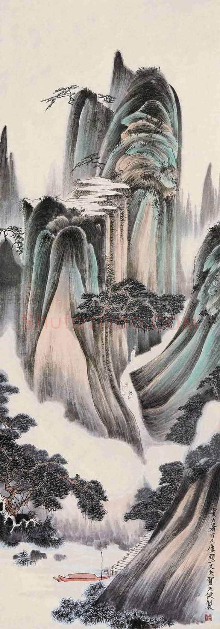 贺天健山水画欣赏 | 书画知识
