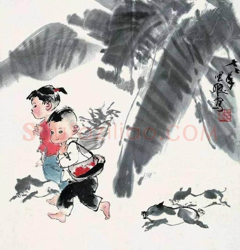 周思聪水墨儿童画欣赏 | 书画学堂