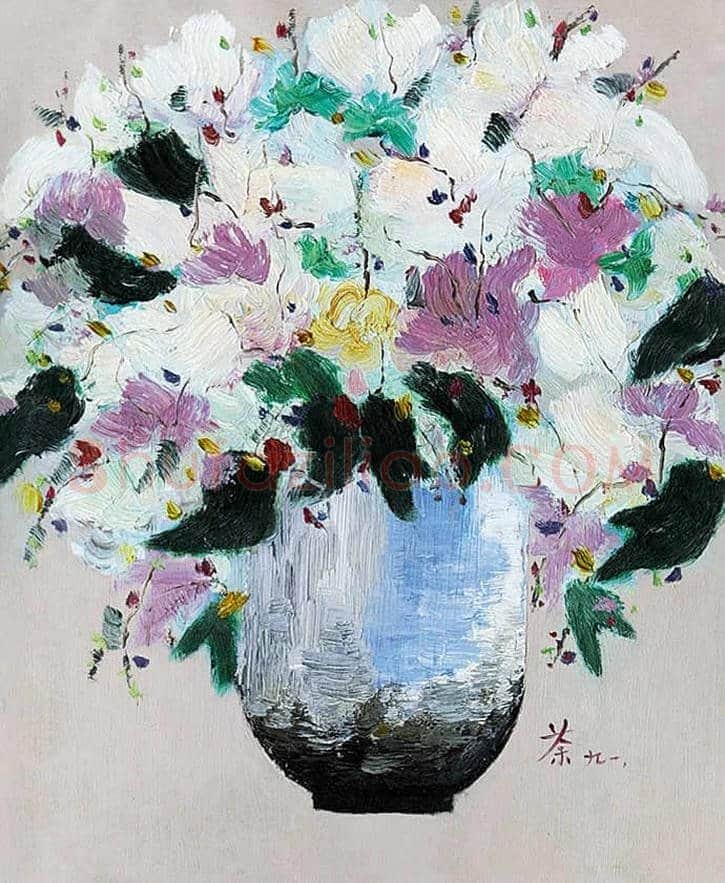 吴冠中花卉作品拍卖及欣赏 | 书画百科