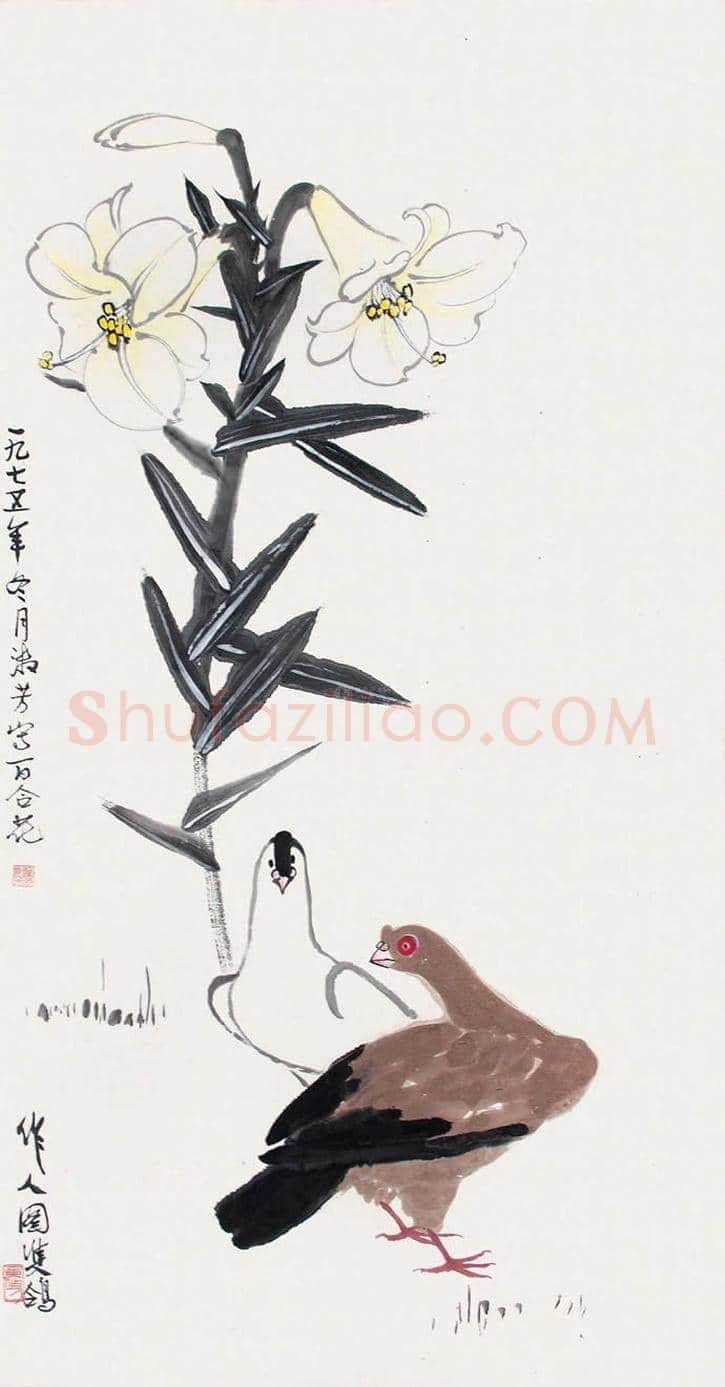 吴作人萧淑芳合作作品欣赏 | 书画讲解