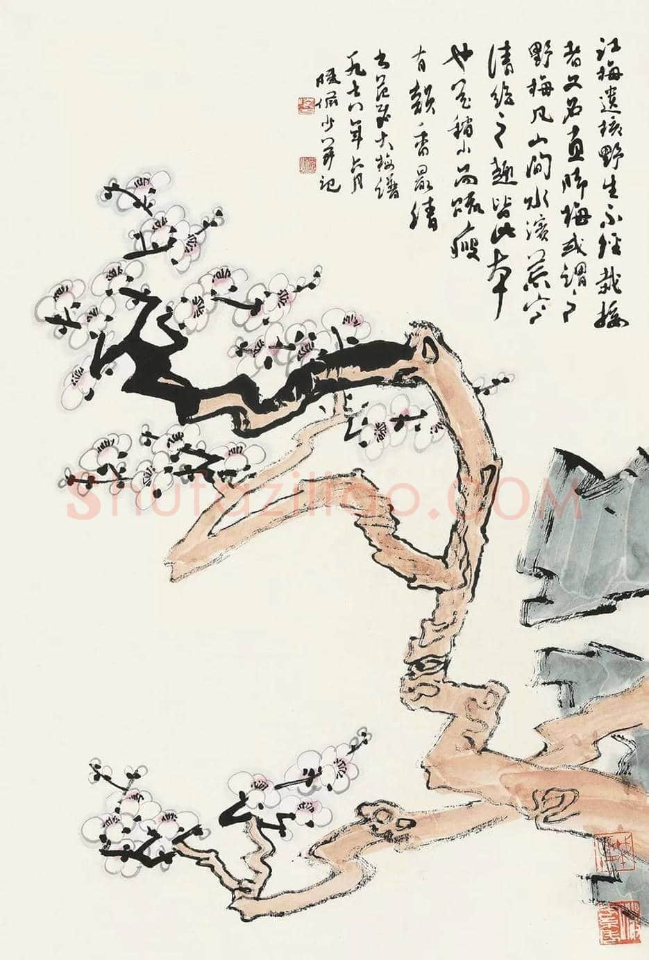 陆俨少梅花作品欣赏 | 书画知识