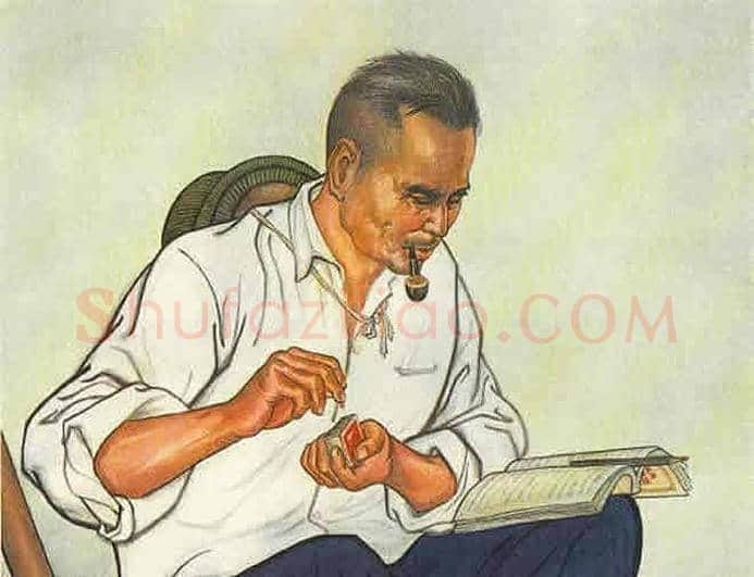 农民画家刘志德作品《老书记》 | 书画百科