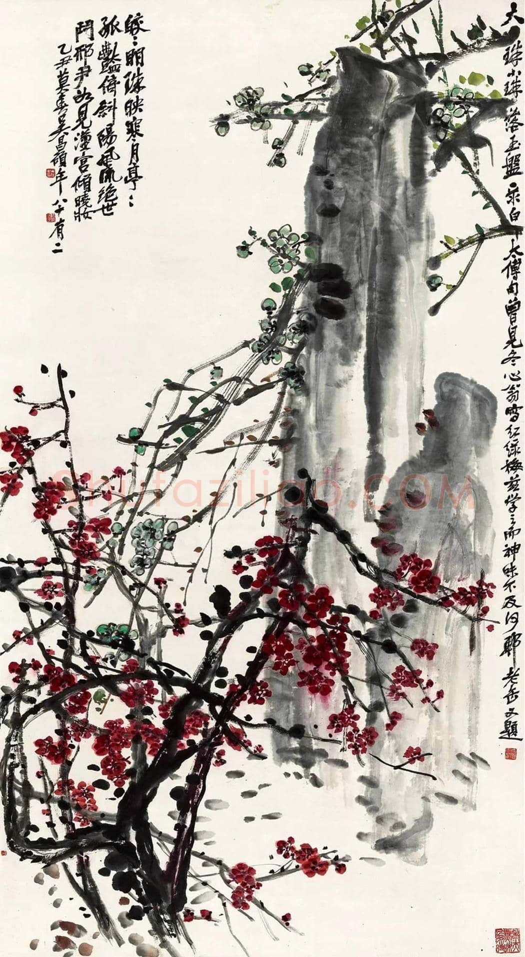 吴昌硕《双色梅花》欣赏 | 书画学堂